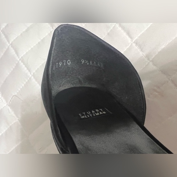 Stuart Whitman black dress flat shoe round toe Size 9 1/2 aaaa (extra slim) - Picture 8 of 8